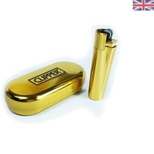 Luxury Refillable Metal Lighter - Gold Matt Classic Style Collectible Edition