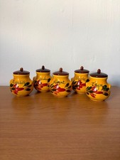 5x Vintage French Spice Jars