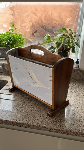 Oak magazine rack - magazine,