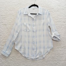 Blouse Size M Blue Plaid