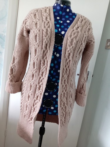 Hand knitted ladies long line - hand,