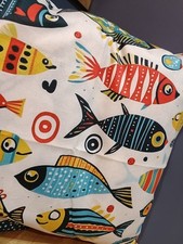 Vibrant Multicoloured Sardines Nautical New Cushion Covers 45x45cm Soft Touch