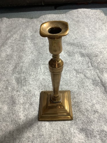 Brass candlestick candle - candlestick,