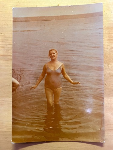 1970s woman swimsuit - woman, blonde