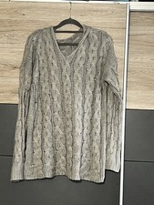 Stylish Hooded Grey Cable Knit