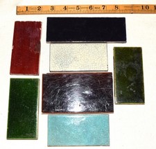 7 Antique tiles, recovered from old bottle dump.