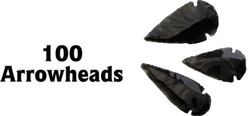 Arrowhead black obsidian - black,
