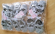 Job Lot – 6× Soft Touch Baby Girls Pre-Walker Bow Shoes | Grey Heart Gift Set 👣