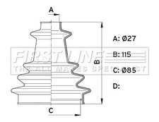 Genuine FIRST LINE Rear Inner