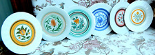 6 DINNER PLATES 27cm Gladstone Pottery Museum Longton Stoke Hand Painted Signed