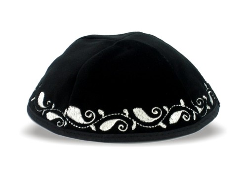 Black silver german velvet - silver,