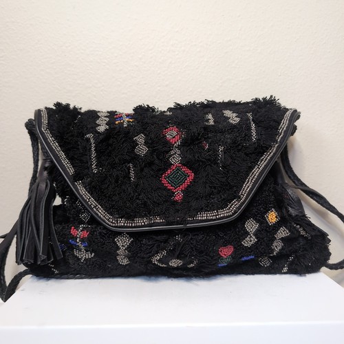 Beaded fringe crossbody boho - beaded,