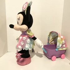 Disney Junior Minnie Mouse Waggin' Wagon Talks & Sings Puppy Stroller No Puppy