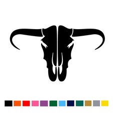 Cow Skull Car Sticker –