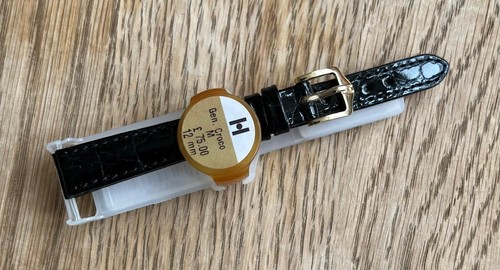 Genuine hirsch croco black - hirsch,