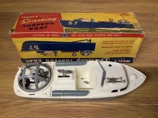 Vintage Ideals Sparking Torpedo Boat With Clock Wind Motor works - please read