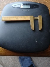 Rare H.Howell & Co Miniature Boxwood Caliper Imperial Ruler