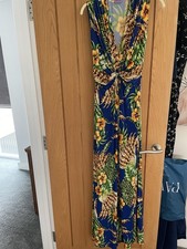 Ingenue London Ladies Maxi Dress Size 14  Blue Multi Brand New