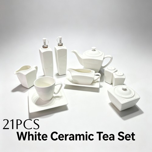 21pcs white ceramic coffee - coffee, /