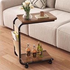 Mobile C-Table Side Table with