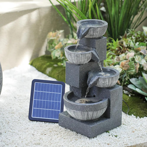 Solar led rockery fountain - rockery,