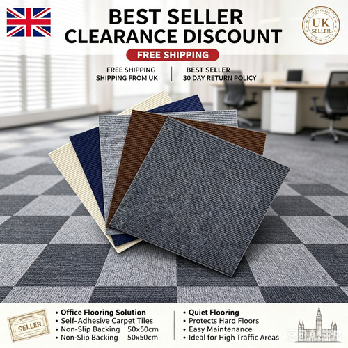 Self adhesive carpet - self‑adhesive, tiles