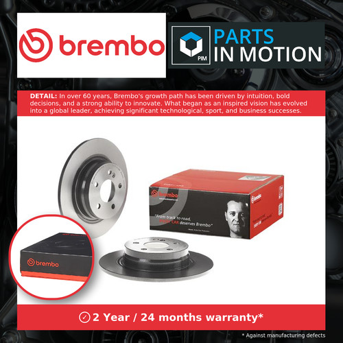 Brake discs pair solid rear - 2x,