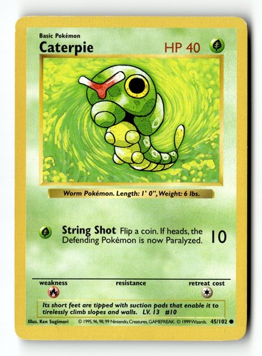 Pokemon card caterpie - card,