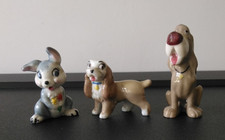 Wade Whimsie Disney Figures: Lady & Trusty of Lady & Tramp & Thumper of Bambi
