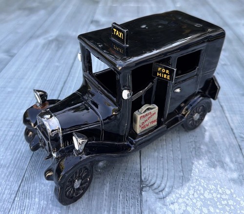 Ceramic vintage austin taxi - vintage,