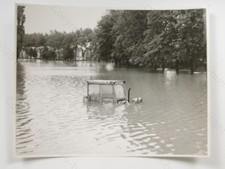 Tractor Submerged Flood Water Bristol UK Flooding Weather 1960s VTG Press Photo