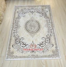 Italian Shimmer Rug 200cm x 290cm Cream/Gold Romany Gypsy Traveller XXL Rug