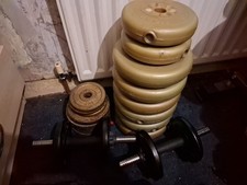 50kg worth weights with 6 - weights,