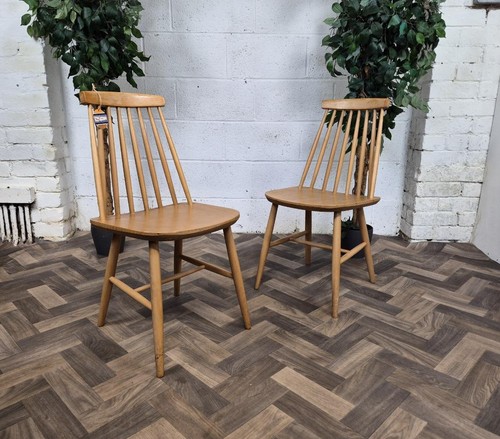 Pair vintage dining chairs - vintage,