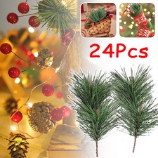 24Pcs Artificial Green Pine