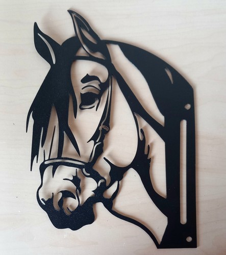 Horse head black metal - black,