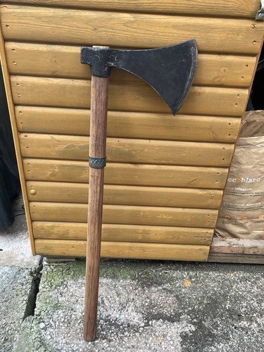 Large antique felling axe - antique,
