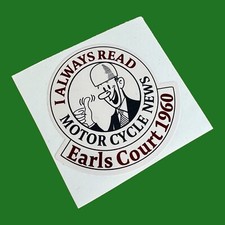 Motor Cycle News Motorcycle IOM 1960 Earls Court Vinyl Sticker BSA Triumph Ariel