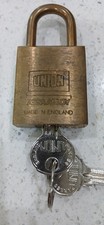 Union Assa Abloy brass  open Shackle Padlick, made in England 