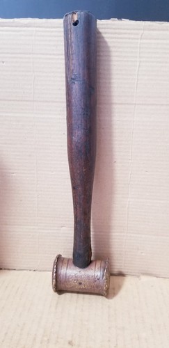 Vintage wood handle brass - wood,