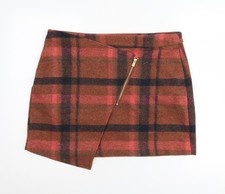 Next Women's Brown Plaid Wrap