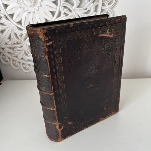 1863 antique leather family - antique,