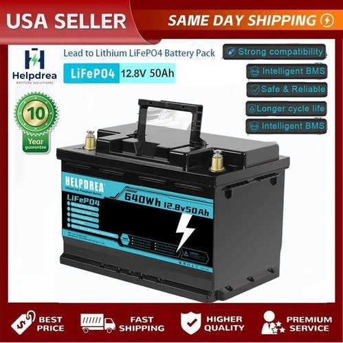 Lifepo4 12v 50ah deep - 12v,
