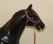 Brown leather handmade halter
