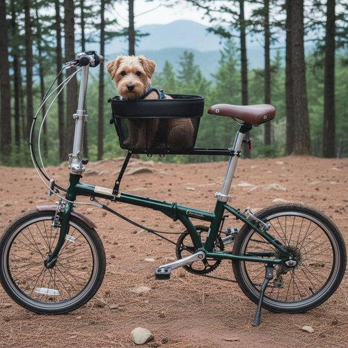 Foldable dog bike - bike, basket