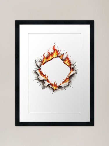 Hole fire framed art print - fire,
