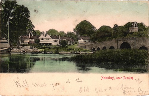 Sonning near reading postcard - near,