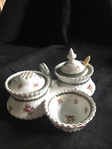 Cruet set victorian rosebuds - cruet, set.