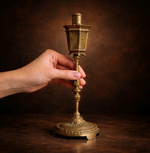 Vintage solid brass table - solid,