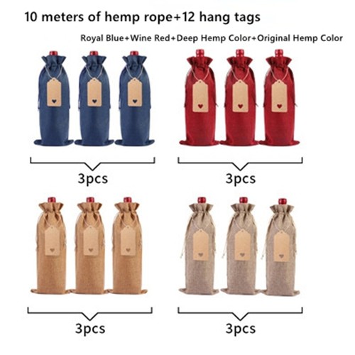 12pcs wine bottle bags with - wine,